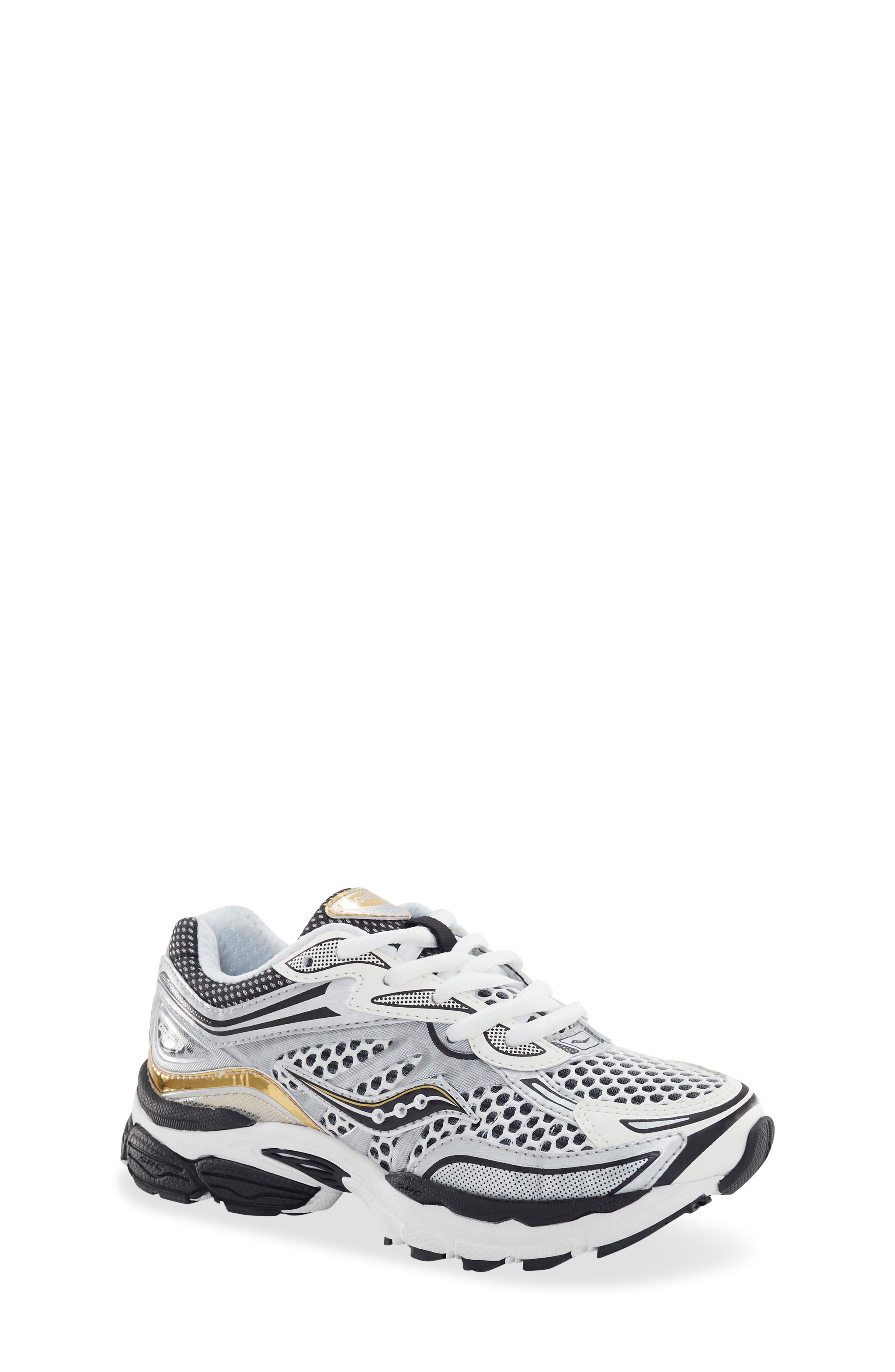 Saucony Kids' ProGrid Omni 9 Sneaker, Main, color, Silver/Gold