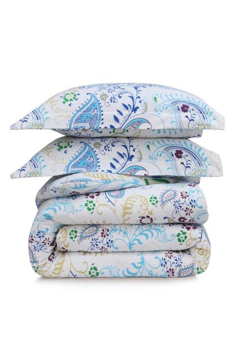 Paisley Garden Cotton Flannel Comforter & Pillow Sham Set