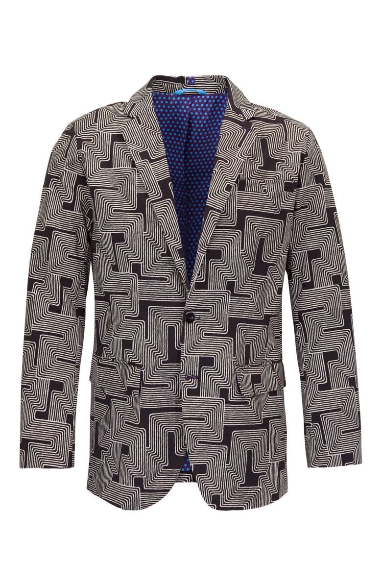 Lords of Harlech Inter Twine Mens Tailored Blazer, Alternate, color, Inter Twine Black