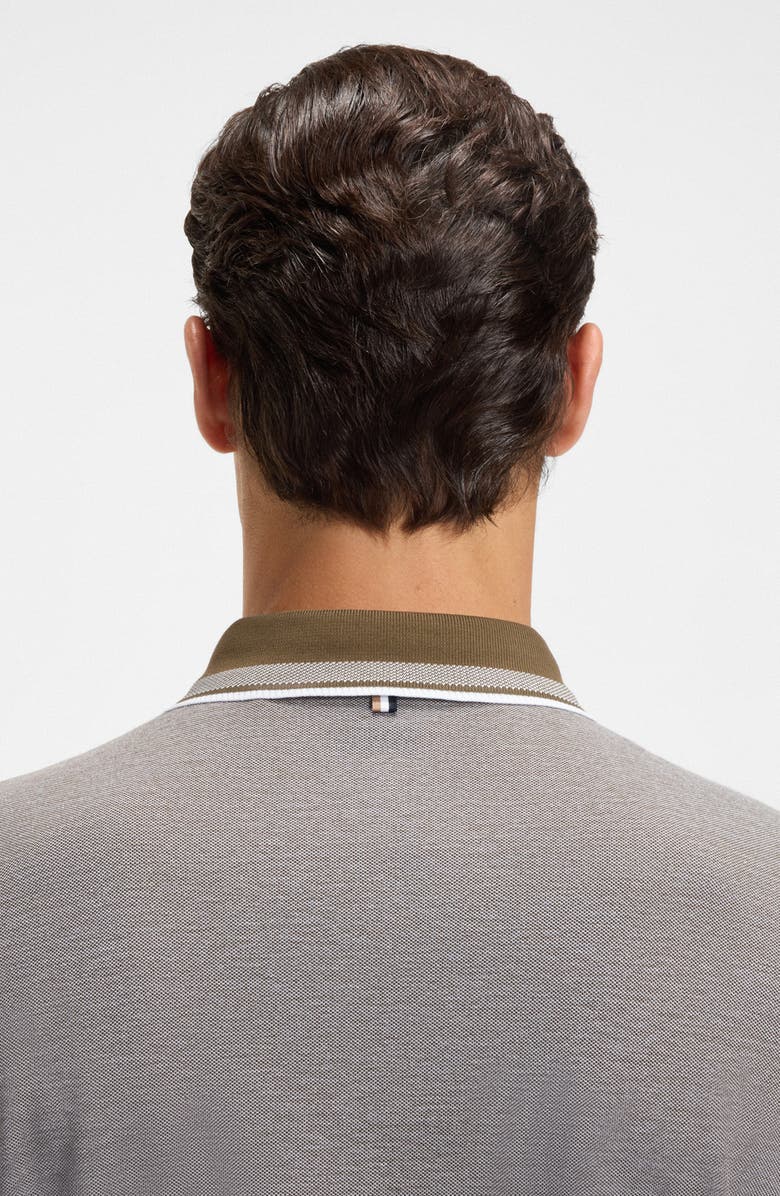 BOSS Pittman Long Sleeve Cotton Piqué Polo, Alternate, color, Open Green