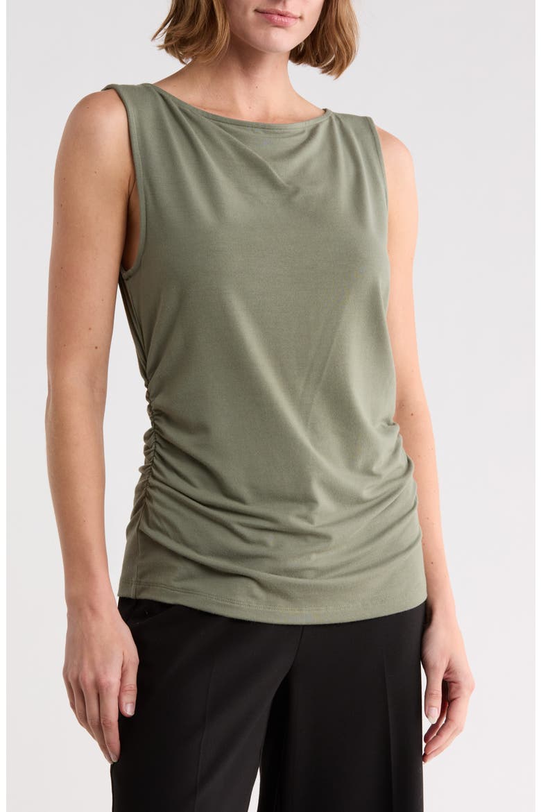 Ruched Tank, Main, color, SEA FERN