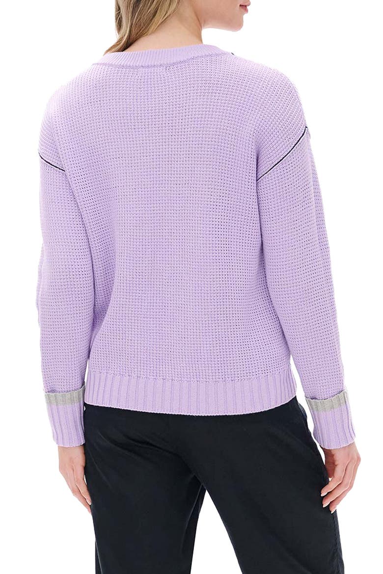 Waffle Knit Sweater, Alternate, color, LIGHT LILAC