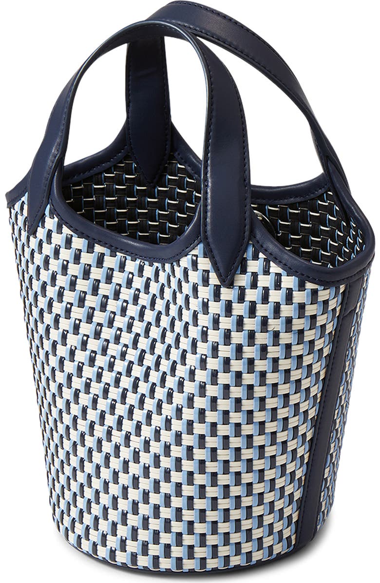 Veronica Beard Anchor Woven Bucket Crossbody Bag, Alternate, color, Navy Multi