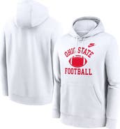 Nike Men's Nike White Ohio State Buckeyes Legacy Football Icon Club Fleece Pullover Hoodie