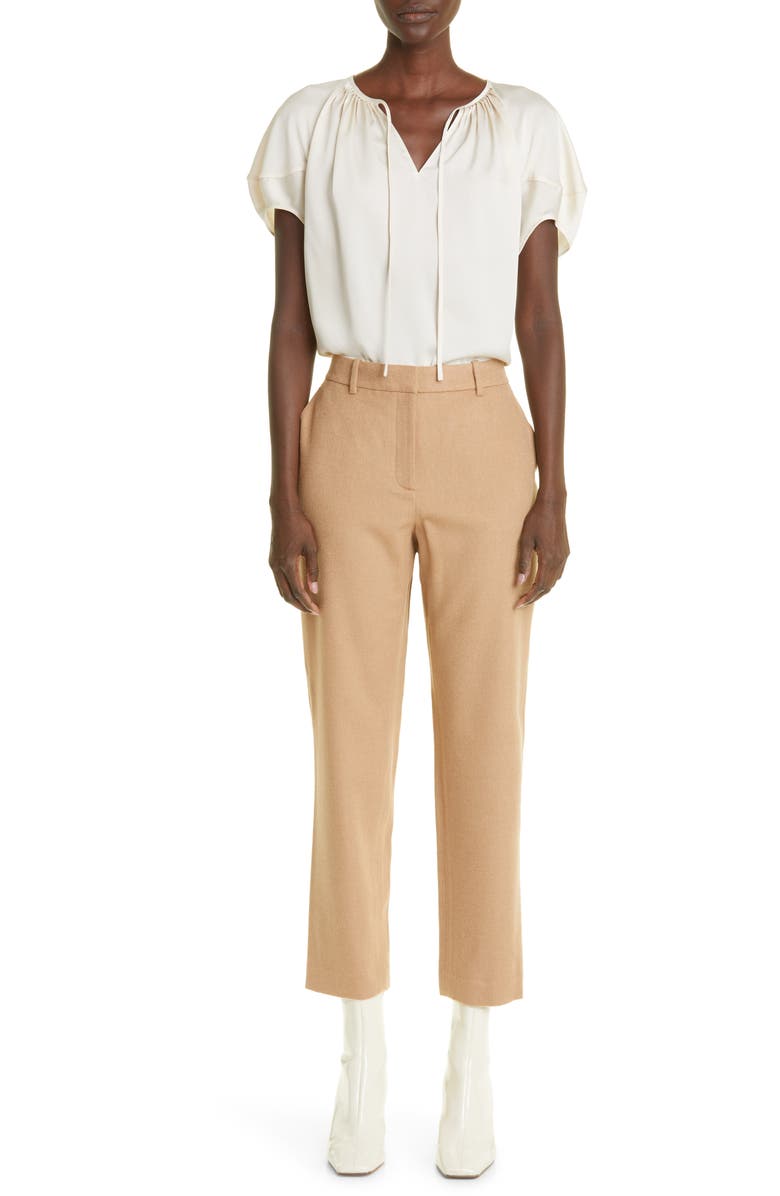 Lafayette 148 New York Clinton Camel Hair Ankle Pants, Alternate, color, 