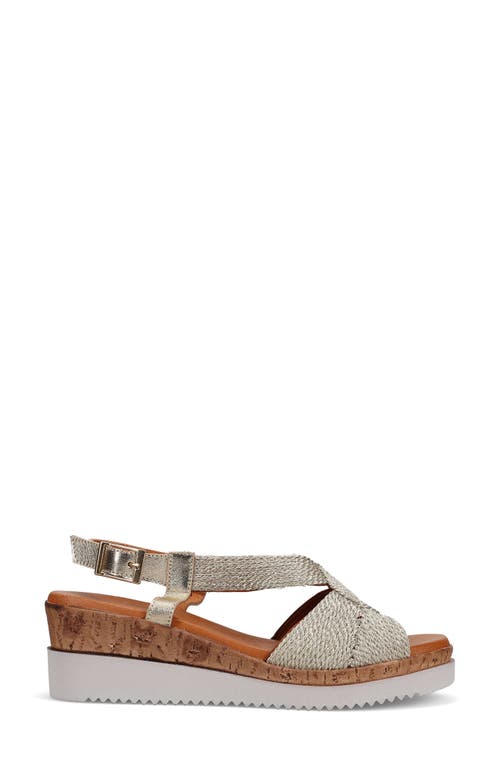Sesto Meucci Rafe Wedge Sandal In Champagne