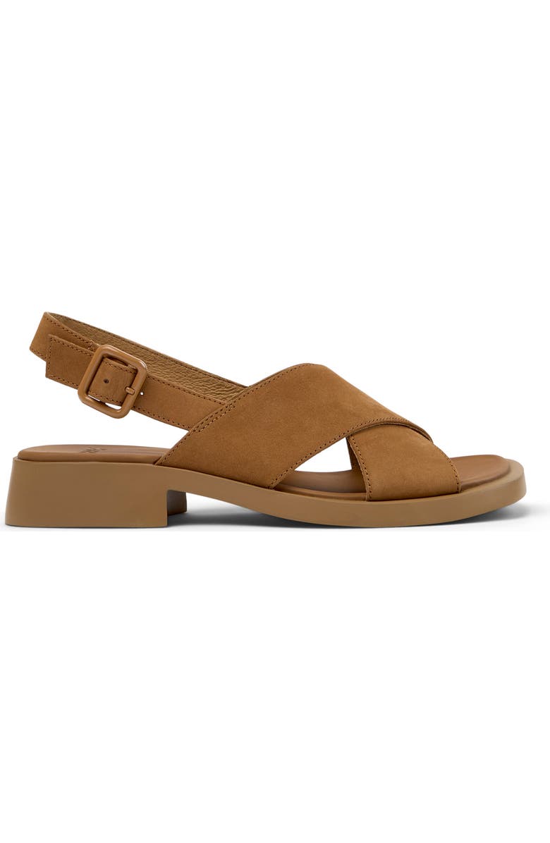 Camper Dana X-Strap Sandal, Alternate, color, Medium Brown