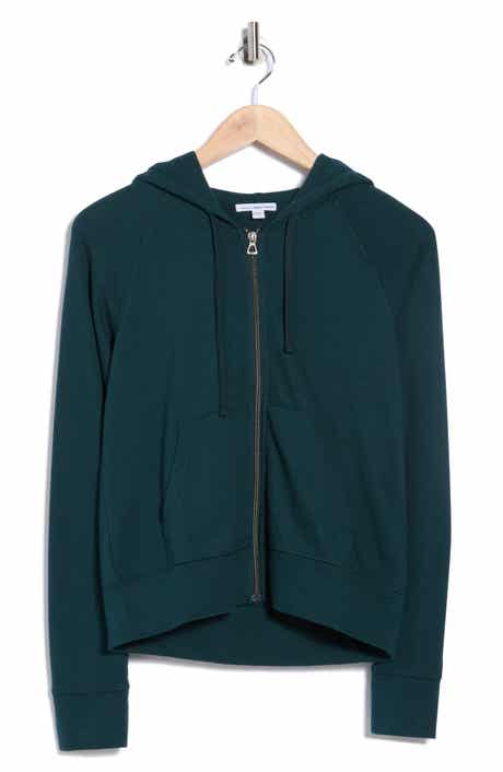 James Perse French Terry Crop Zip Hoodie