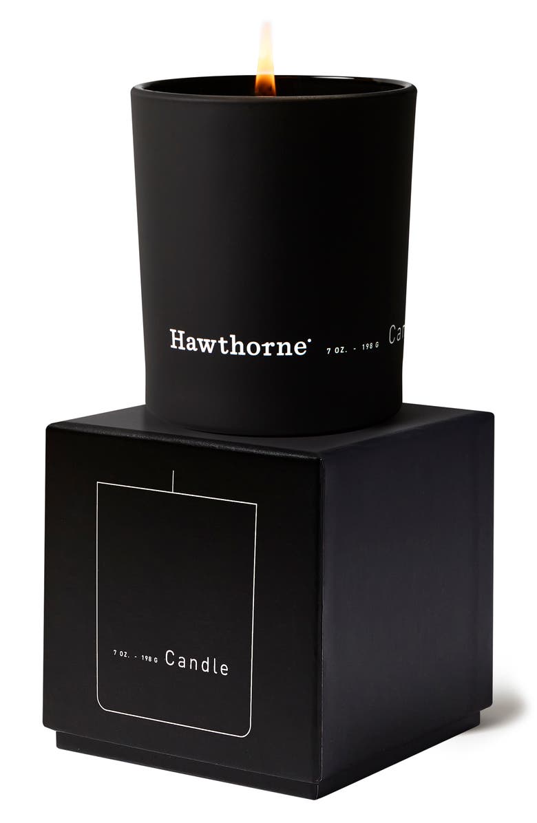 Hawthorne Dark & Cozy Palo Santo Candle, Alternate, color,