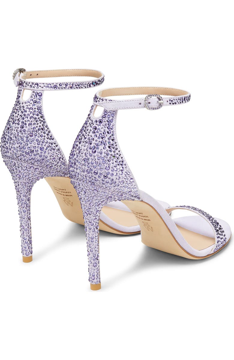 Stuart Weitzman Nudist Shine 100 Sandal, Alternate, color, Tanzanite/ Aster