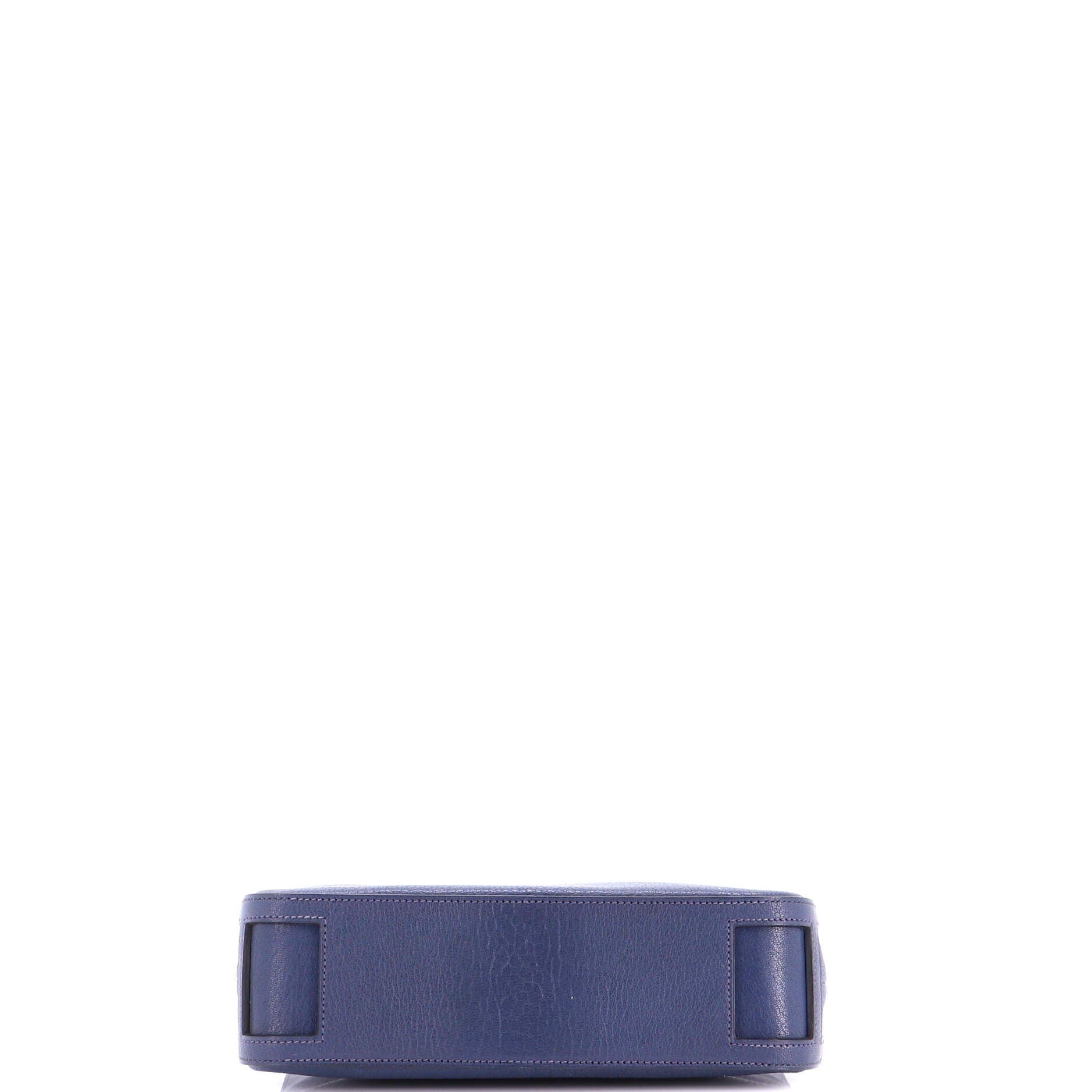 Pre-Owned Hermes Escapade Tote Chevre de Coromandel, Alternate, color, Bleu De Malte