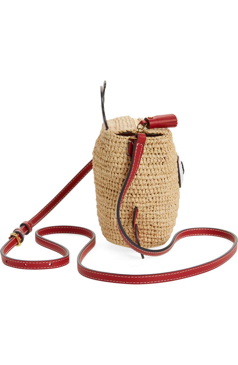Anya Hindmarch Crab Raffia Crossbody Bag, Alternate, color,