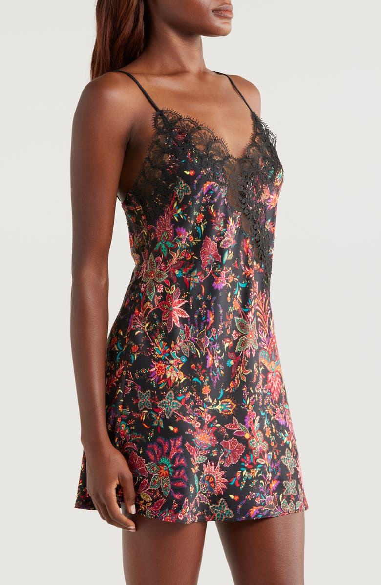 Natori Granda Lace Trim Chemise, Alternate, color,