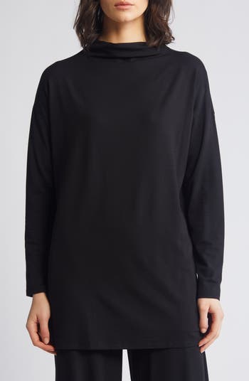 Eileen Fisher Funnel Neck Long Sleeve Boxy Tunic Top | Nordstrom Eileen Fisher Funnel Neck Long Sleeve Boxy Tunic Top | Nordstrom