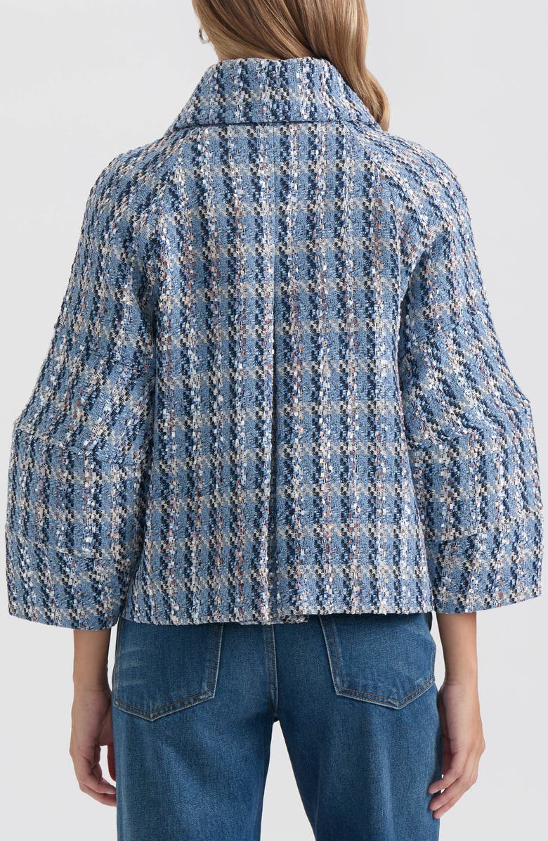 NVLT Tweed Crop Jacket, Alternate, color, Blue