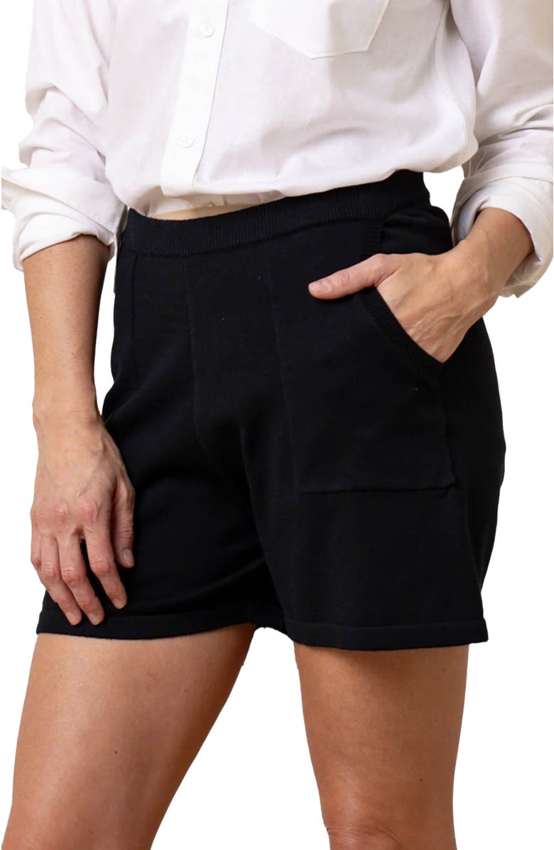 Hope & Henry Womens' Sweater Short, Alternate, color, Black