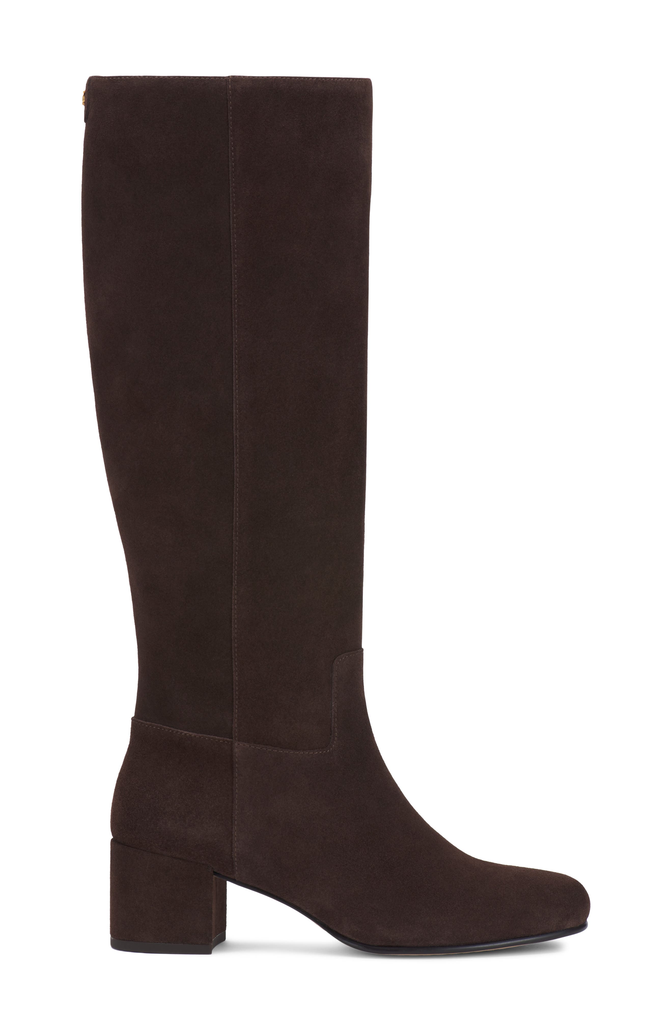 Pazzla Leather Knee High Boot, Alternate, color, BROWNIE