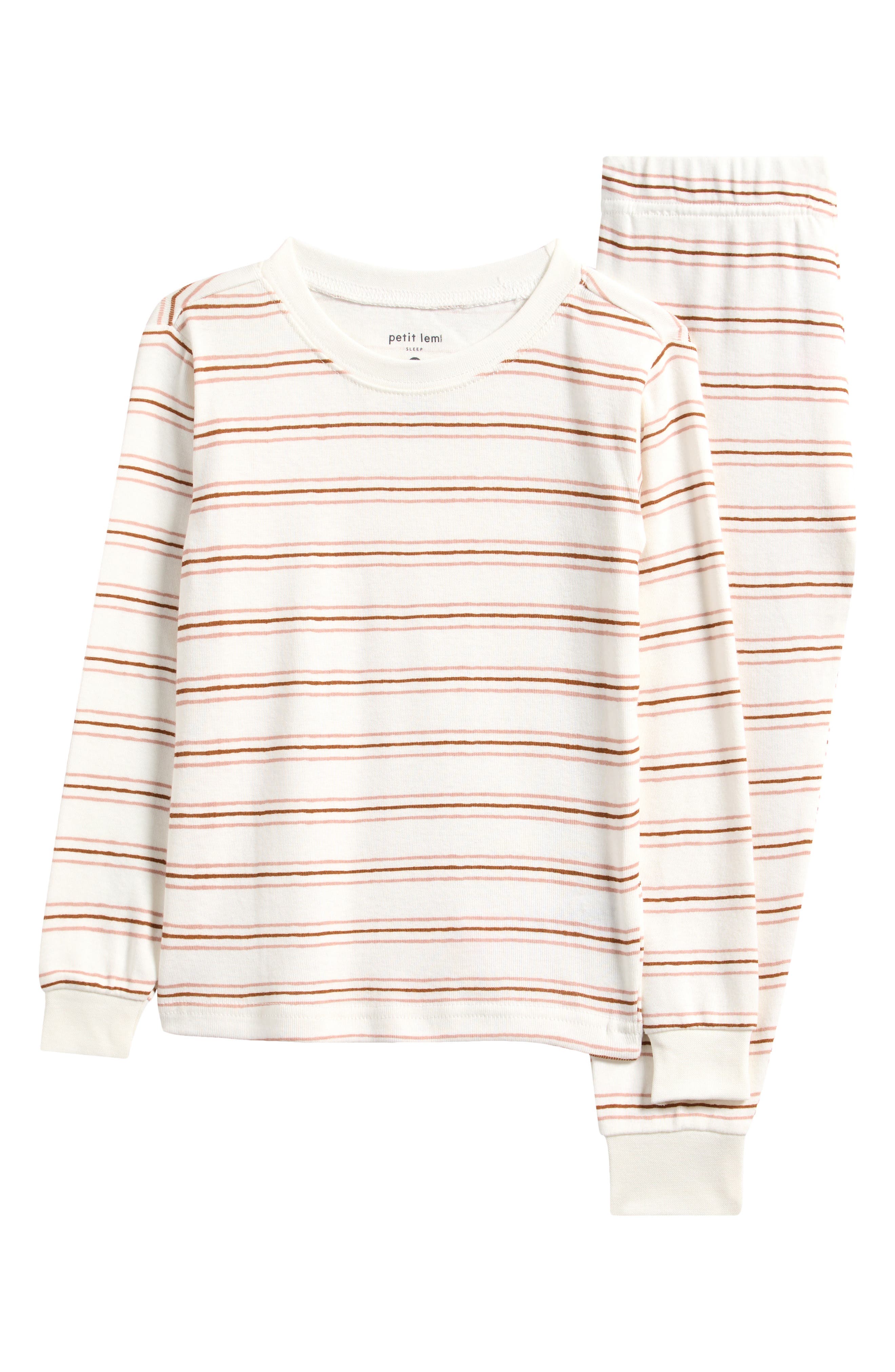 Petit Lem Kids' Print Fitted Cotton Two-Piece Pajama Set