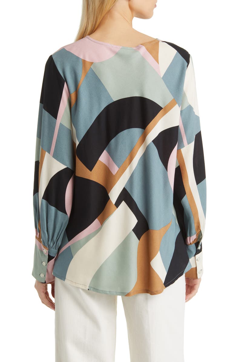 Masai Copenhagen Drisa Abstract Print Long Sleeve Top, Alternate, color,