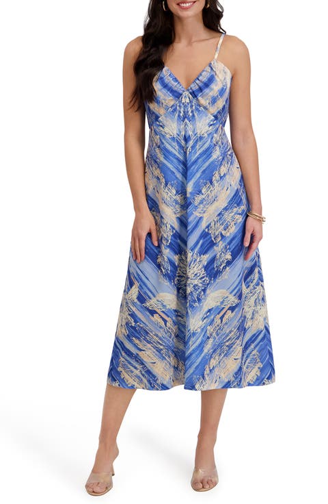 Mix Print Midi Dress