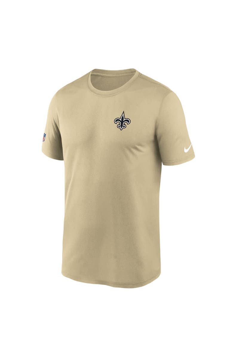 Nike Men's Nike Gold New Orleans Saints Sideline Alt Pack Small Logo Legend Performance T-Shirt, Alternate, color, Gold