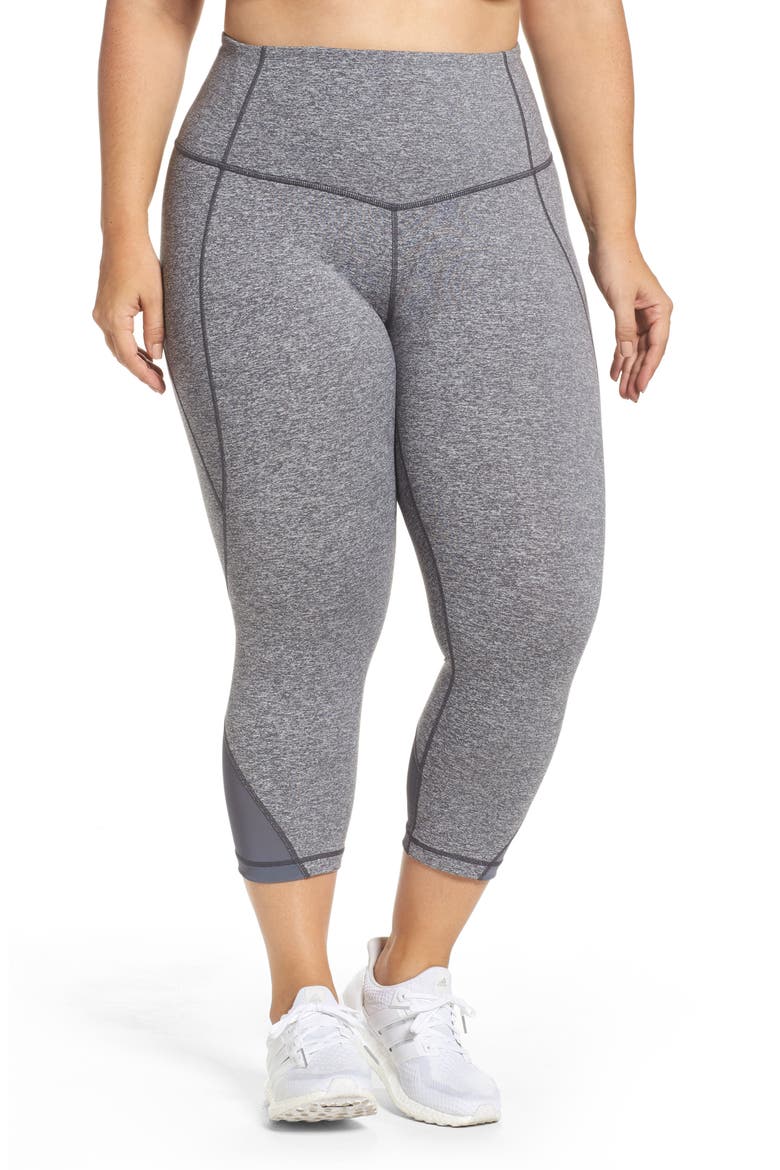 Hatha High Waist Crop Leggings, Main, color, GREY GRAPHITE