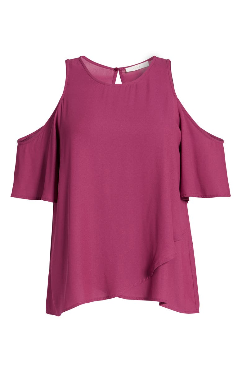 All in Favor Cold Shoulder Top, Alternate, color, 