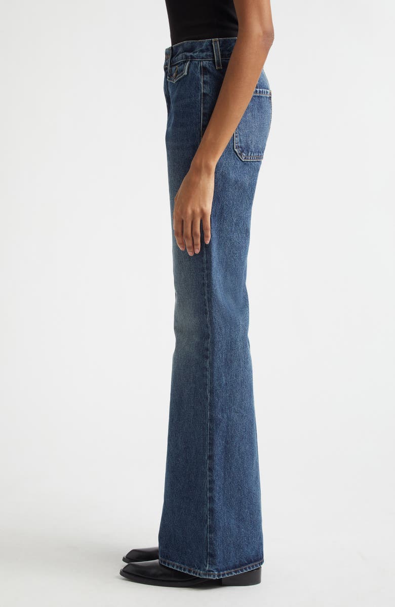 Nili Lotan Edira Wide Leg Jeans, Alternate, color, Simon Wash