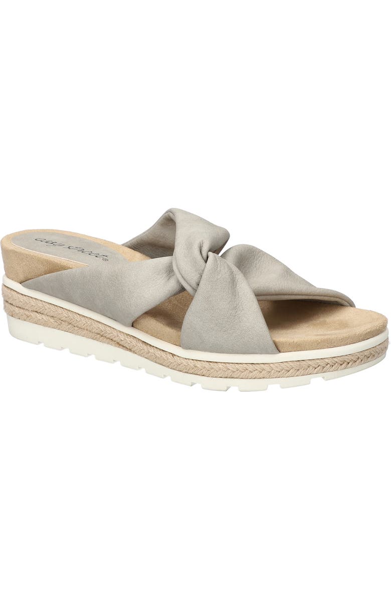 EASY STREET Ja Knotted Slide Sandal, Main, color, Grey