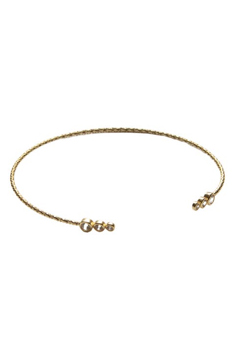 Memory Wire 18K Gold Plate Sterling Silver Cuff Bracelet