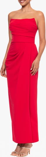 Strapless Scuba Crepe Gown.
