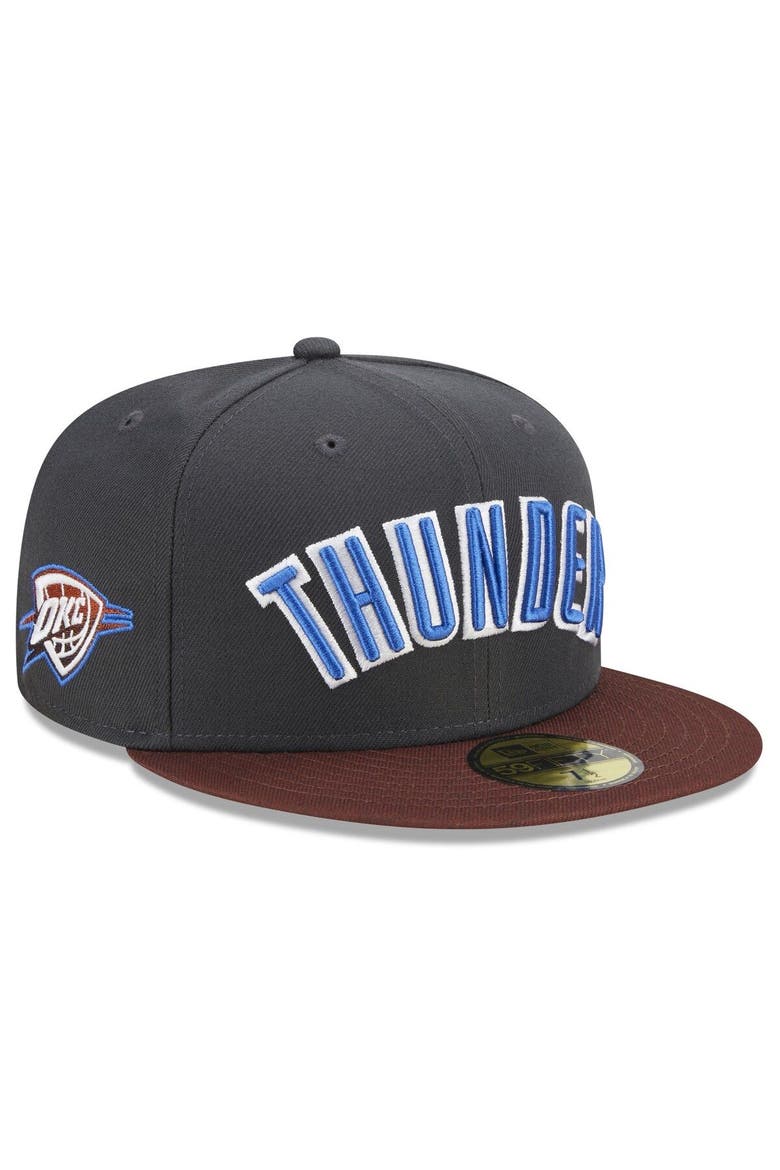 Men's New Era  Gray Oklahoma City Thunder 2022/23 City Edition Official 59FIFTY Fitted Hat, Alternate, color, Gray