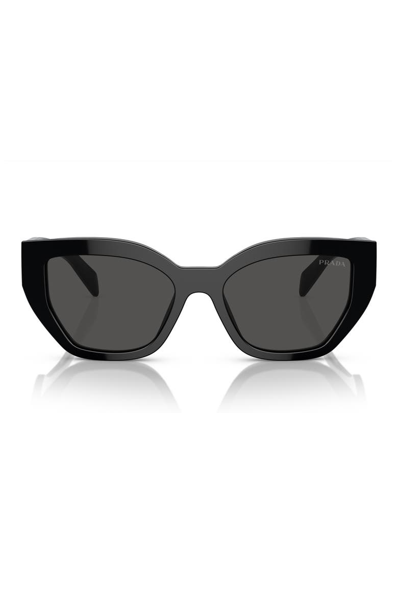 53mm Butterfly Sunglasses, Main, color, BLACK
