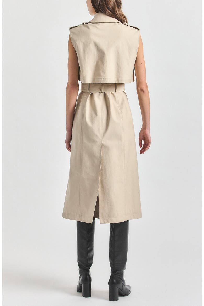 Reign Stretch Trench Midi Dress, Alternate, color, OYSTER GRAY