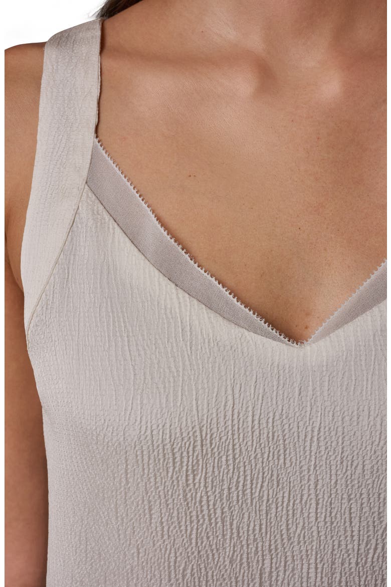 Chiffon Trim Shell Top, Alternate, color, CREAM