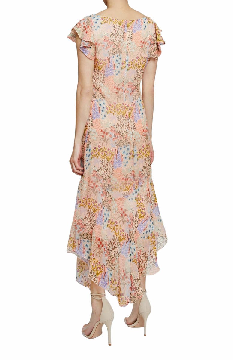 Santorelli LAUREL Flutter Sleeve Hi-Lo Midi Dress, Alternate, color, Cornflower