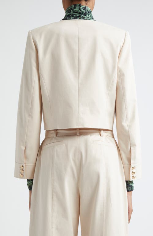 Cinq À Sept Paige Tie Front Stretch Cotton Twill Jacket In Neutral