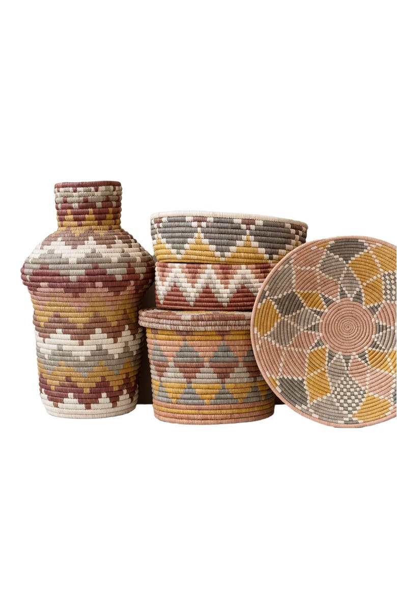 Maadili Collective Small Diamond Bread Basket, Alternate, color, Natural