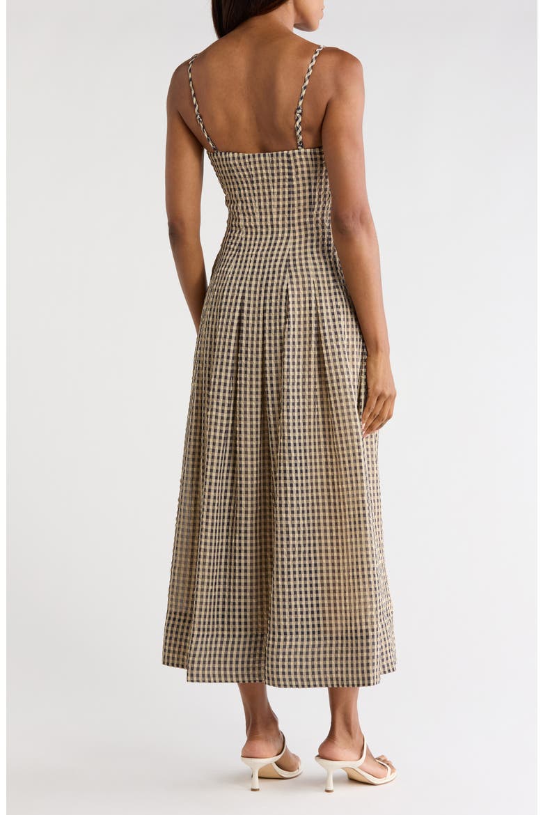 Aster Gingham Fit & Flare Dress, Alternate, color, BLUE COMBO
