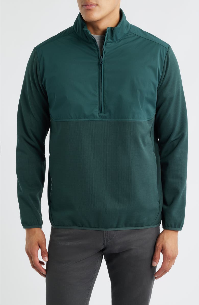 Peter Millar Vail Half Zip Pullover, Main, color, Nordic Pine