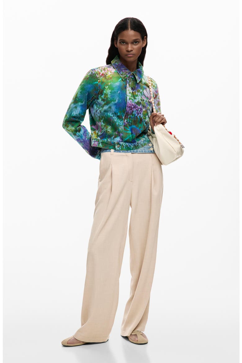 Floral Trucker Jacket, Alternate, color, MEDIUM BLUE