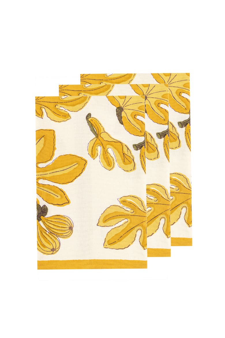 Fig Tea Towels, Alternate, color, Citrine 20" x 30"