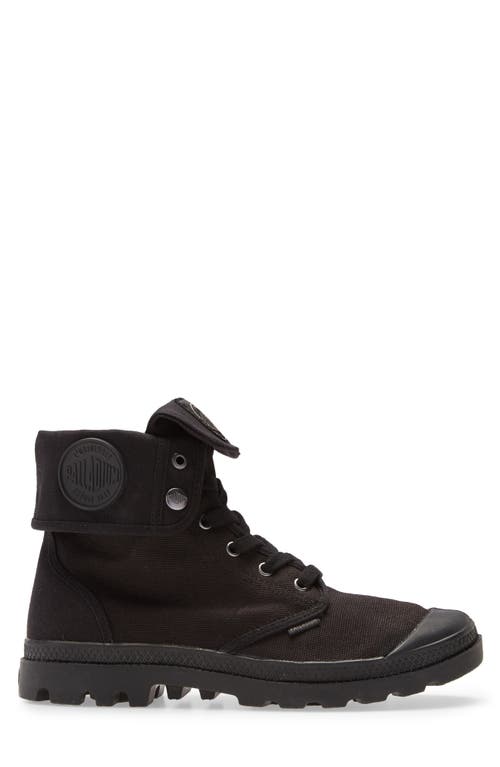 Palladium 'baggy' Canvas Boot In Black/blac