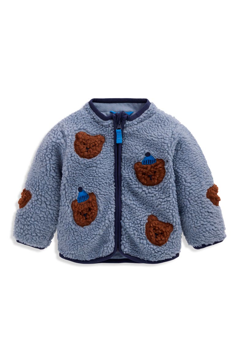 Cozy Borg Fleece Jacket, Main, color, BLUE BEAR APPLIQUE