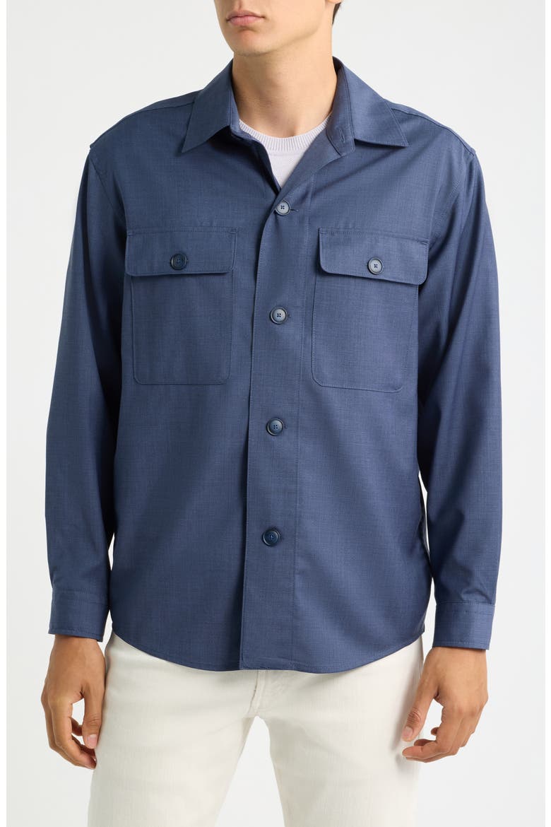 Carper Virgin Wool Shirt Jacket, Alternate, color, OPEN BLUE
