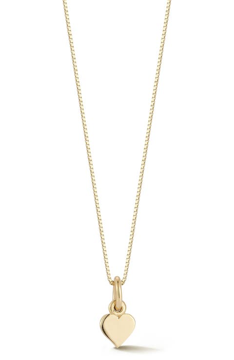14K Gold Heart Pendant Necklace