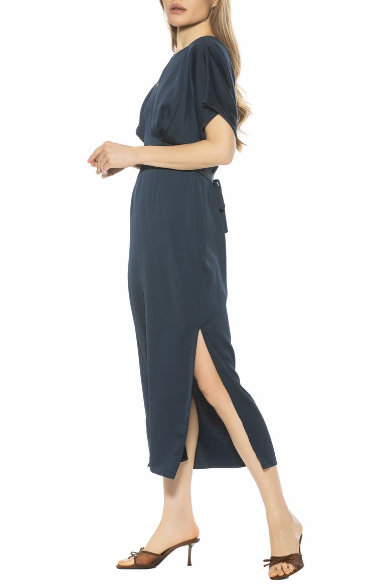 Sylvi Draped Sleeve Midi Dress, Alternate, color, LAPIS