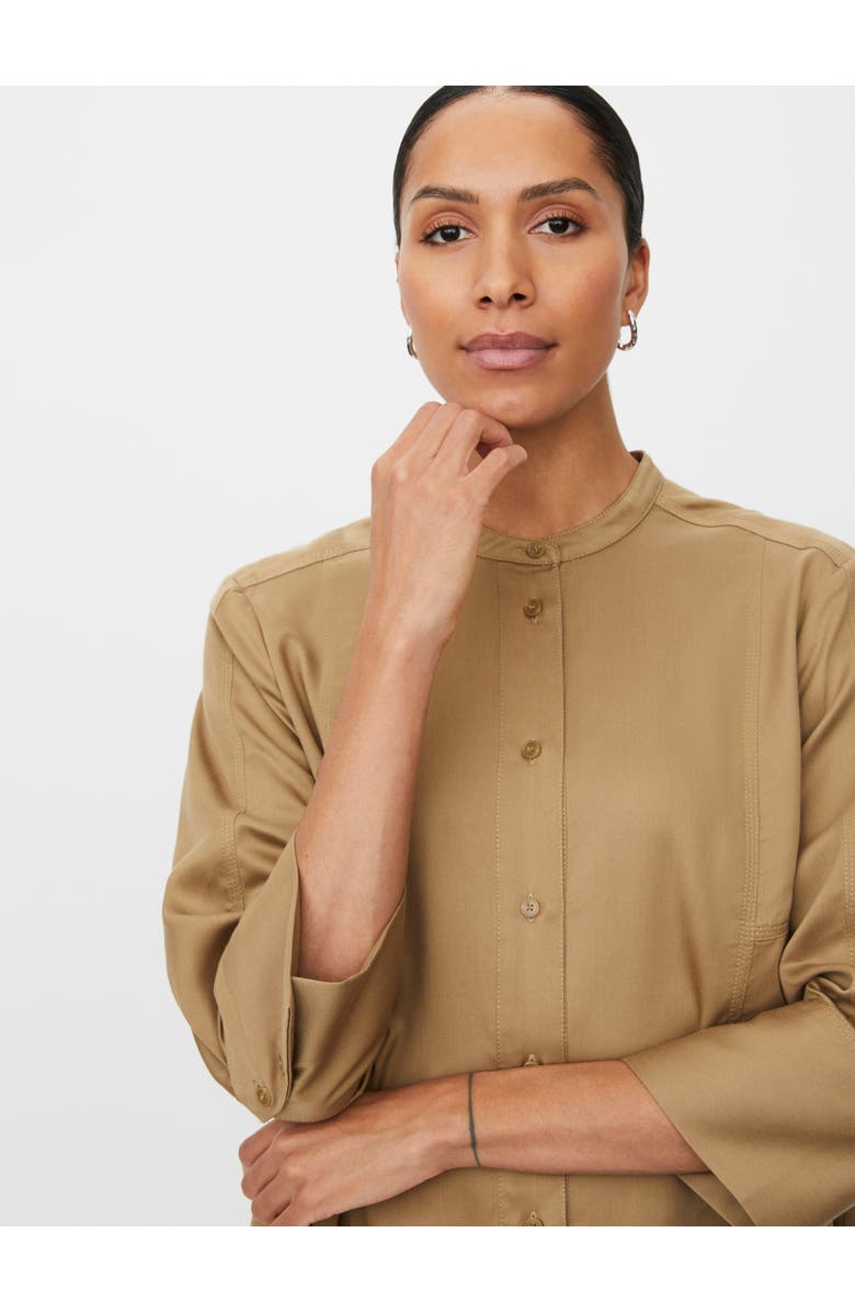 Masai Copenhagen MaIthoria 3/4 Sleeve Shirt, Alternate, color, Petrified Oak