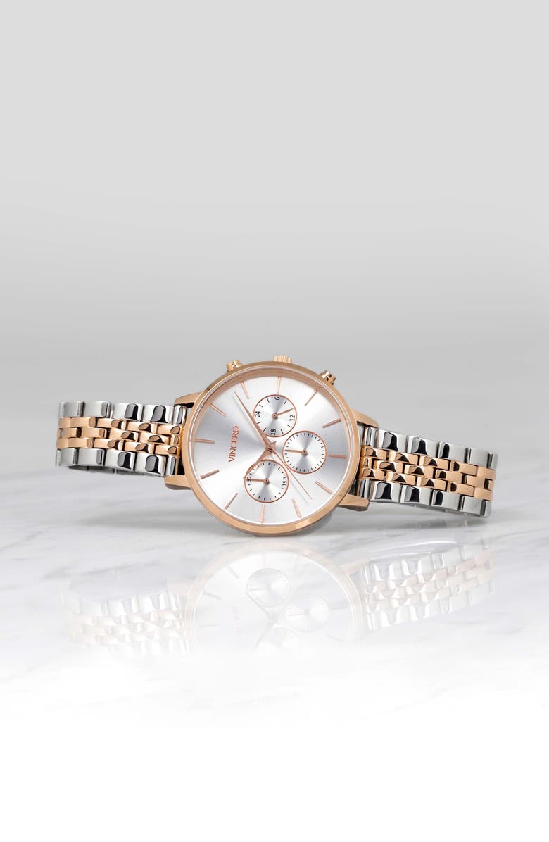 Vincero Kleio Steel Goldtone Chrono Women\'s Watch Vincero Women Luxury Chronograph Kleio Rose Gold Mesh Band  main image 4