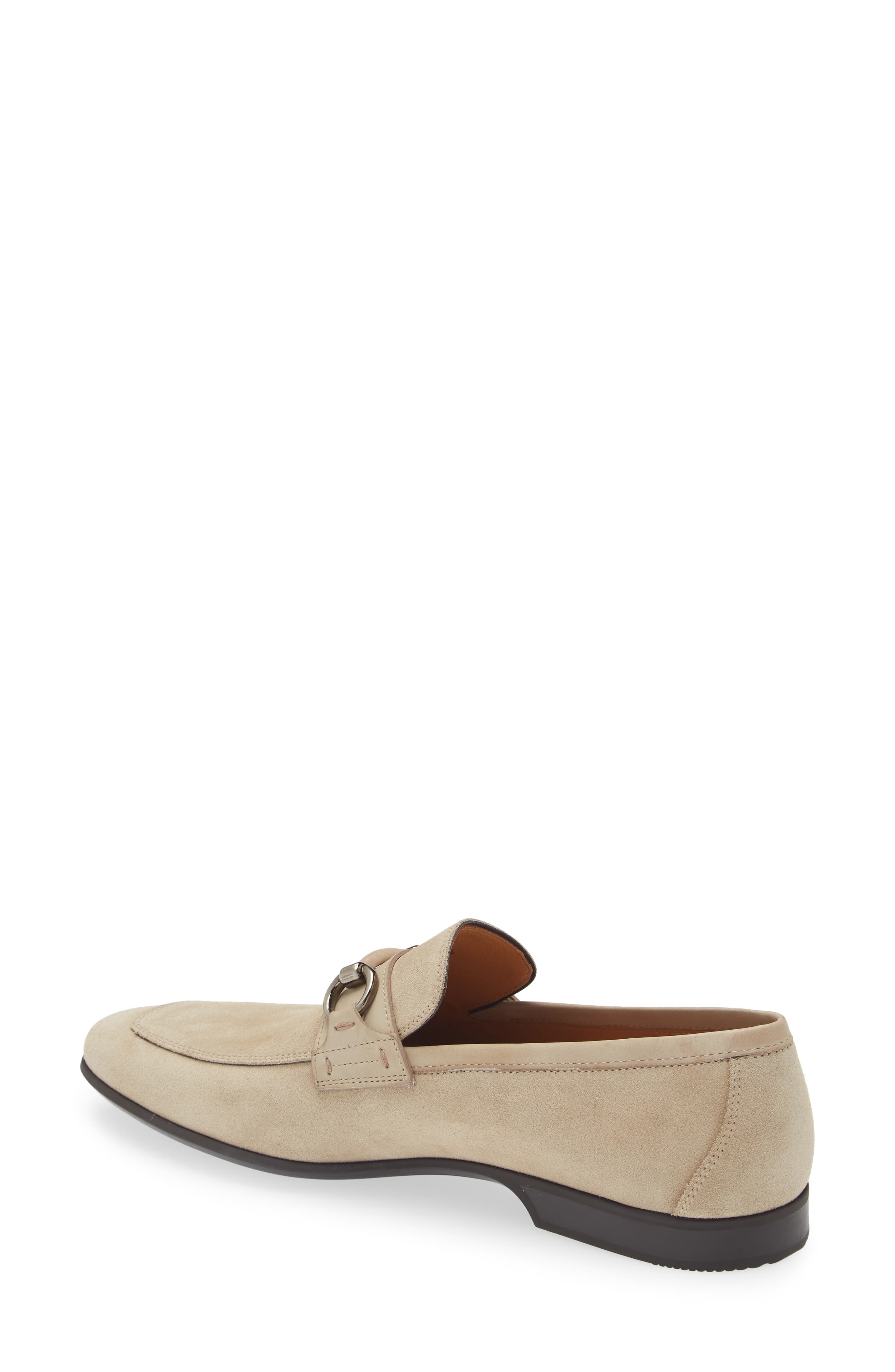 Magnanni Rafa Apron Toe Bit Loafer, Alternate, color, Cream/ Torba